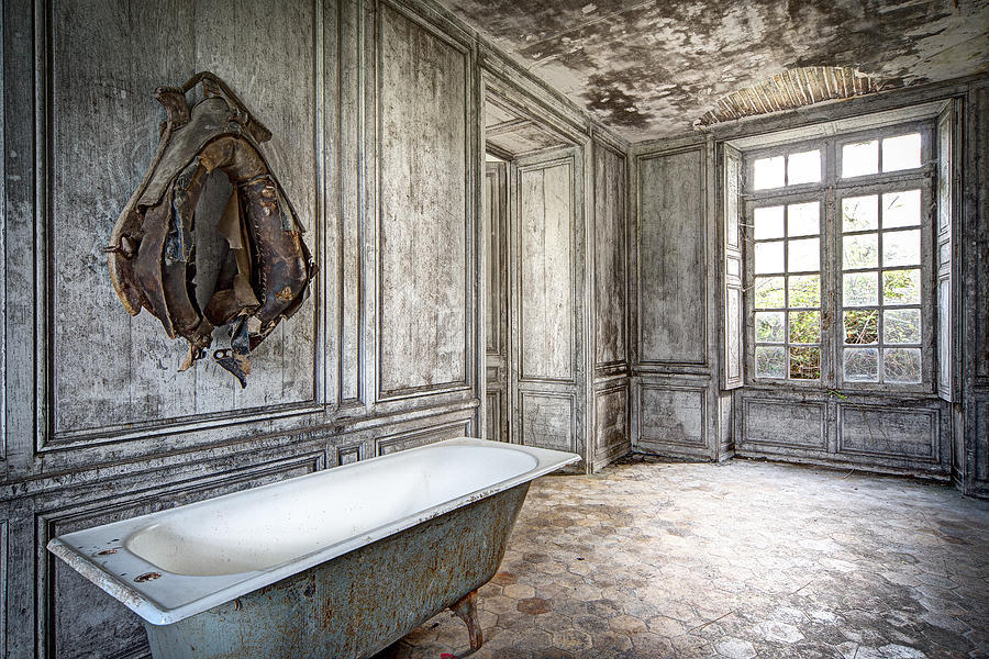 Bathroom In Decay - Abandoned Building Photograph by Dirk Ercken