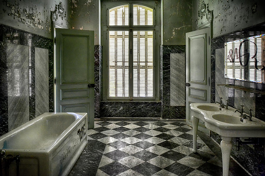 Bathroom In The Chateau Lumiere Photograph