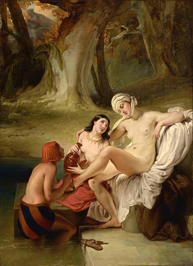 Bathsheba At Her Bath Painting by Francesco Hayez