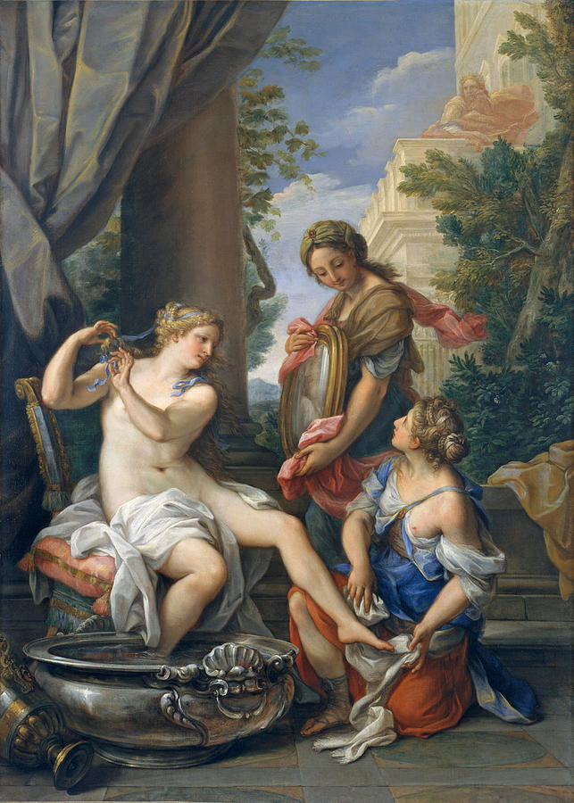 Bathsheba at Her Bath Painting by Giuseppe Bartolomeo Chiari