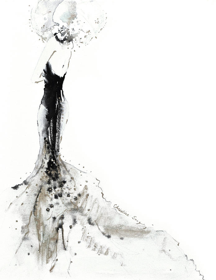 Fashion Illustration Painting - Bathsheba No.2 by Christine Song Fashion Illustration Painting - Bathsheba No.2 by Christine Song