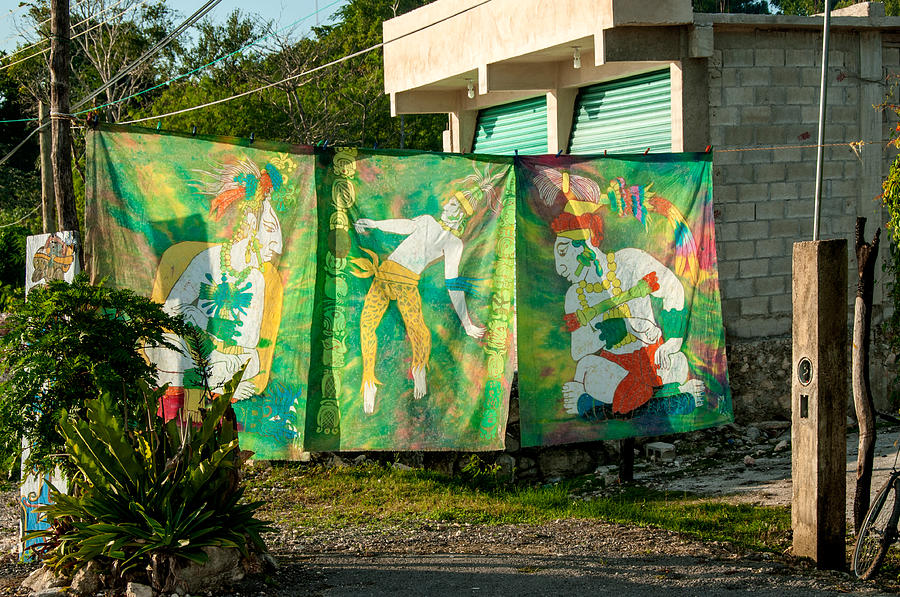 Yucatan Peninsula Digital Art - Batik Studio at Coba Village by Carol Ailles