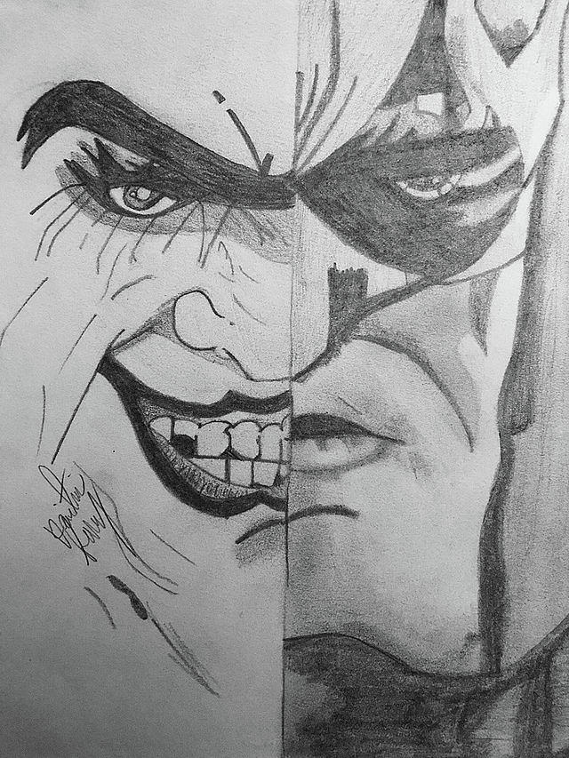 cool batman and joker drawings