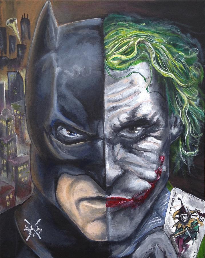 Batman/Joker Painting by Tyler Haddox - Fine Art America