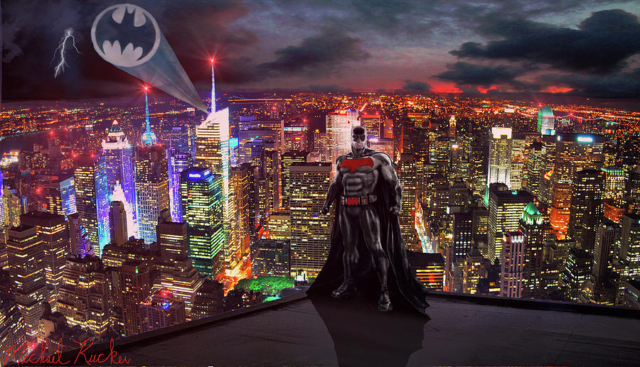 Batman Digital Art by Michael Rucker