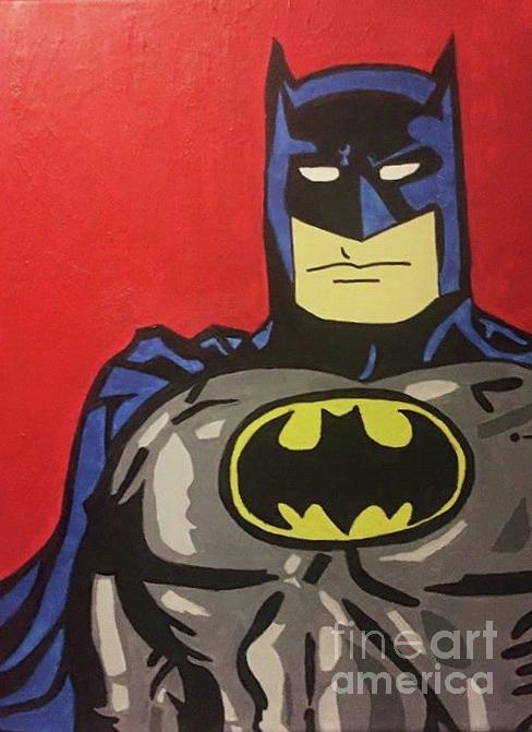 Batman painting Painting by Kristin Salley - Pixels