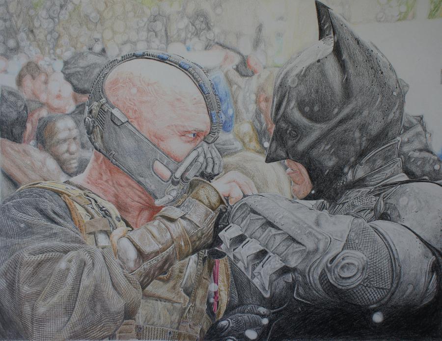Batman vs Bane Drawing by Thomas Canning - Pixels