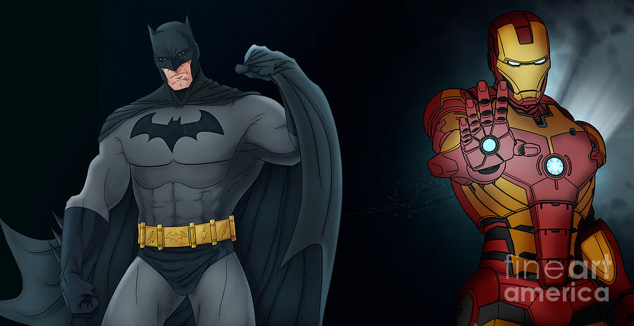 Batman Vs Ironman Digital Art by Manoj Mahanta - Pixels