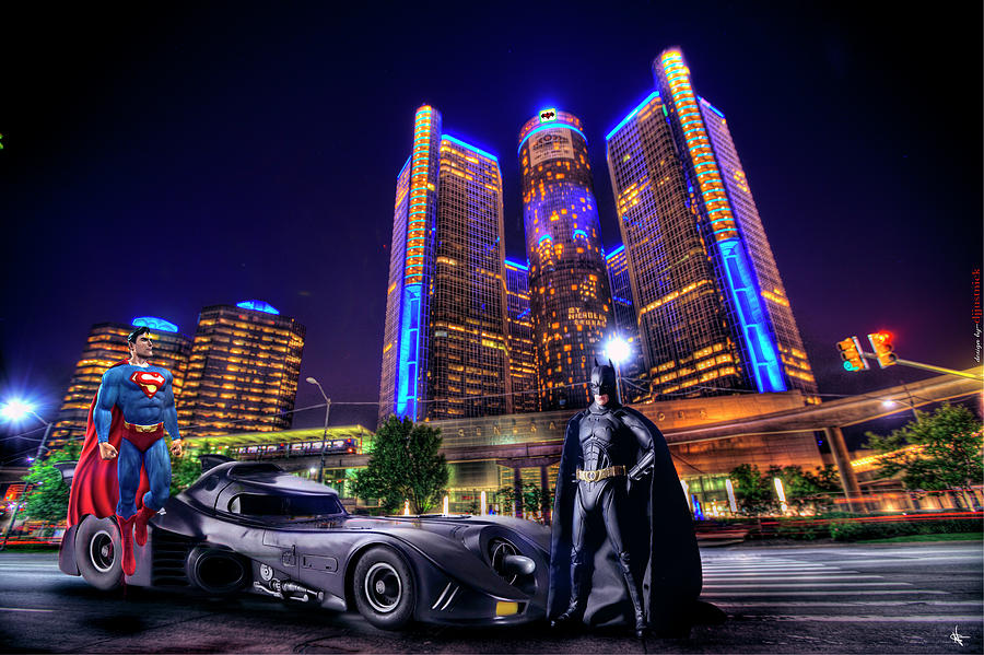 Batman vs Superman Digital Art by Nicholas Grunas