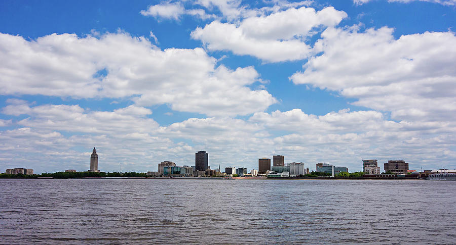 Baton Rouge Downtown Skyline Across Mississippi River Photograph by Alex Grichenko