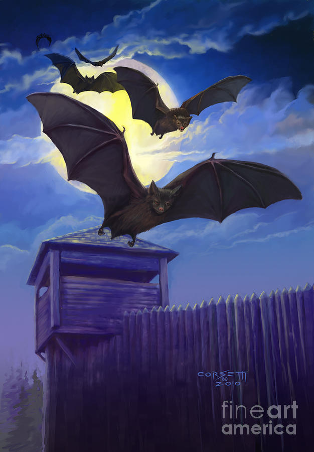 BatsFly Painting by Robert Corsetti