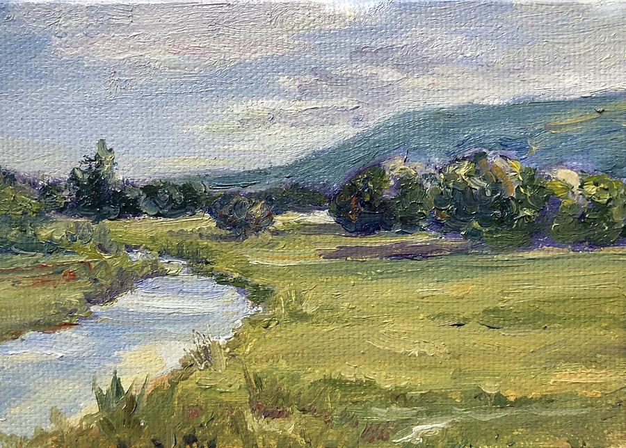 Battenkill at the Bend Painting by Rachel Barlow