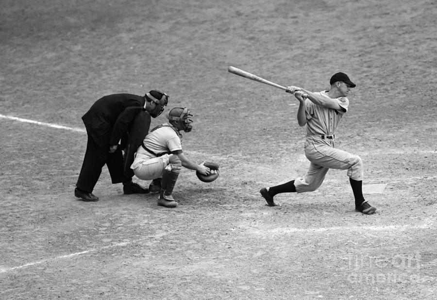 Baseball Photograph - Batter Swings Strike At Home Plate by H. Armstrong Roberts/ClassicStock