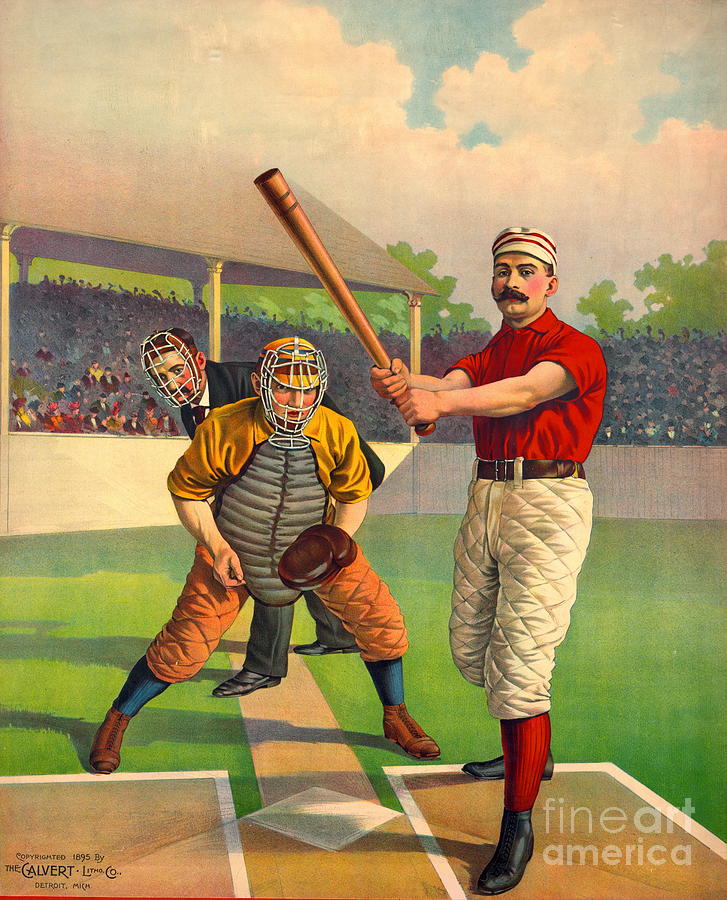 Batter Up 1895 Photograph by Padre Art