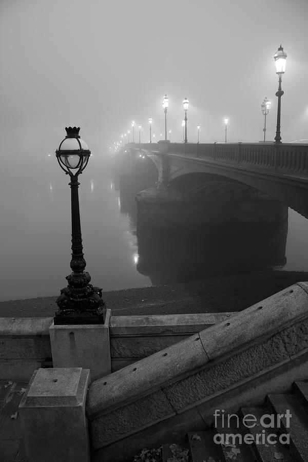 Battersea Bridge In The Fog Photograph by Simon Bradfield | Fine Art ...