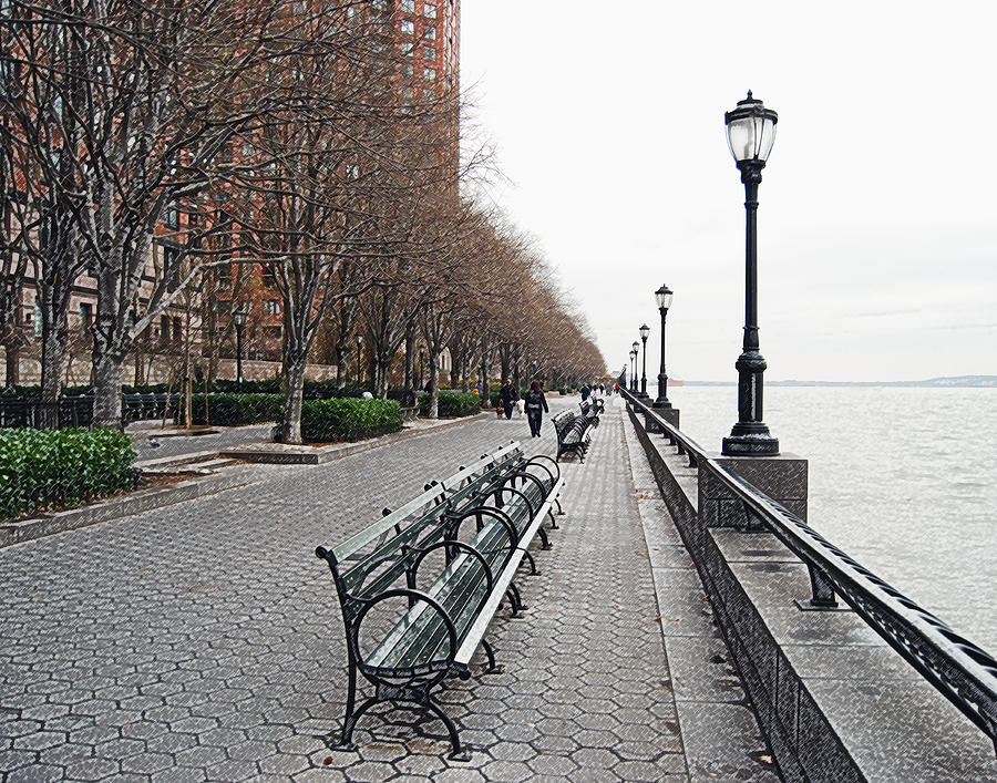 Winter Photograph - Battery Park by Michael Peychich