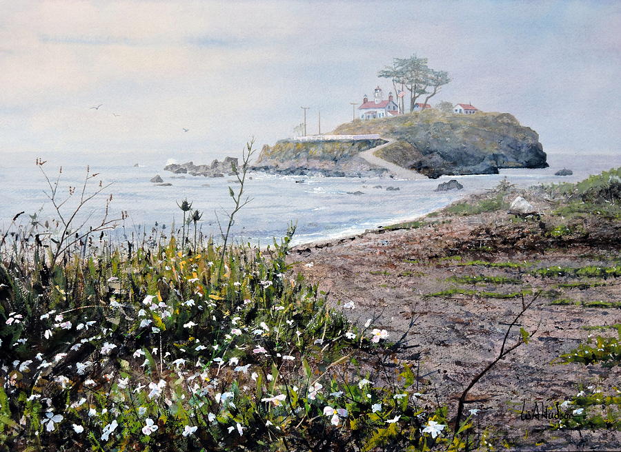 Battery Point Lighthouse Painting by Bill Hudson