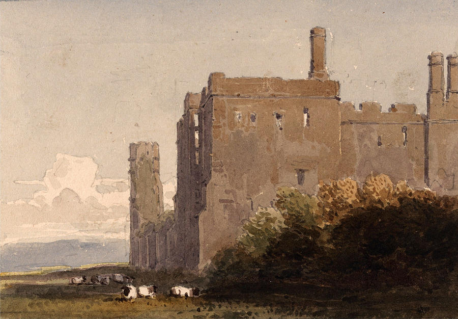 David Cox Drawing - Battle Abbey. Sussex by David Cox