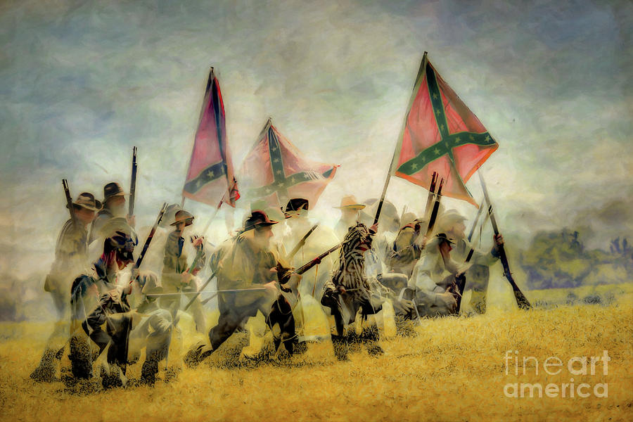 Gettysburg National Park Digital Art - Battle Confusion Civil War by Randy Steele