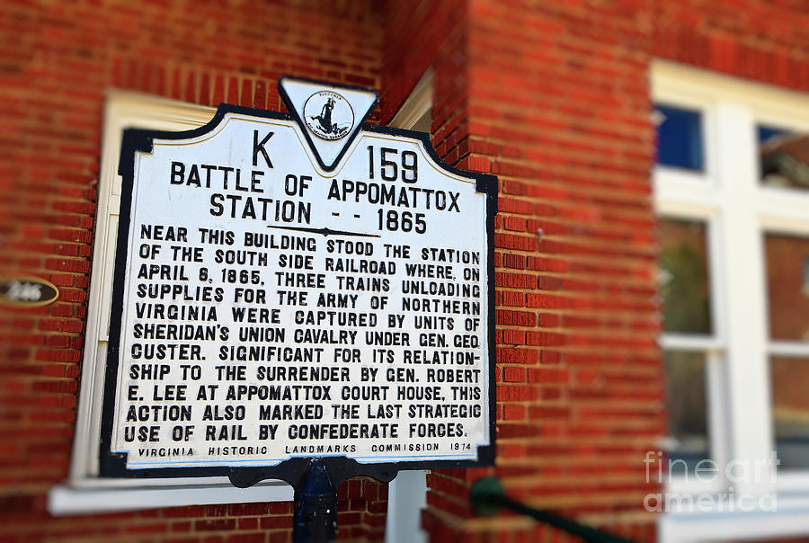 Battle Of Appomattox Historical Marker Photograph