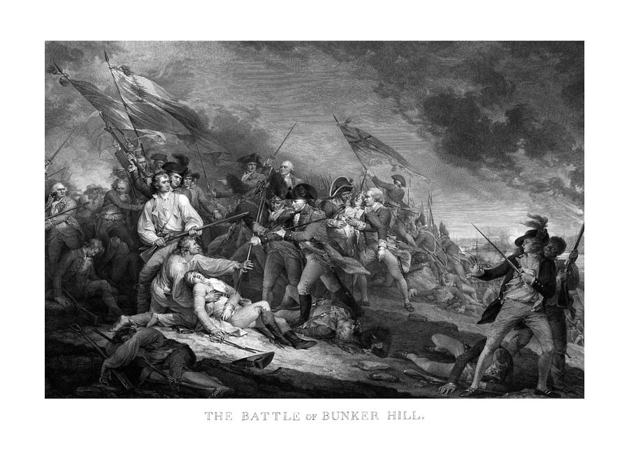 John Trumbull Mixed Media - Battle of Bunker Hill by War Is Hell Store