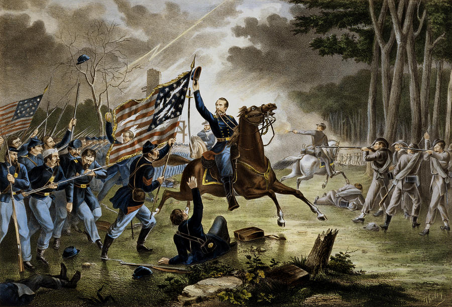 Battle of Chantilly - Civil War Painting by War Is Hell Store