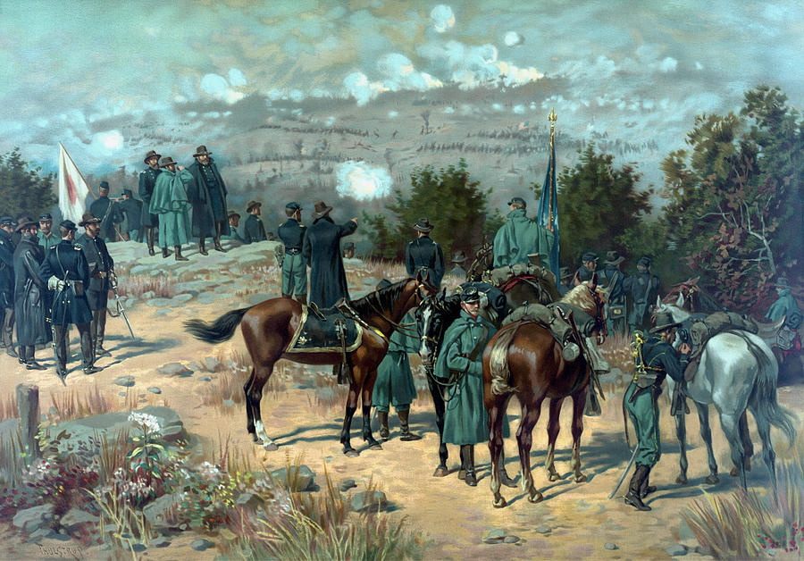Battle Of Chattanooga - Missionary Ridge Painting by War Is Hell Store