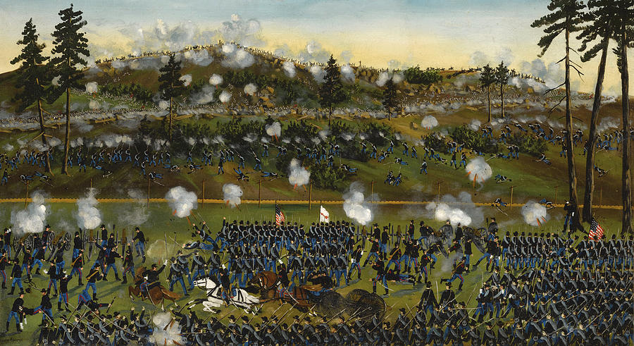 Battle of Kennesaw Mountain Painting by Ernest Hupeden