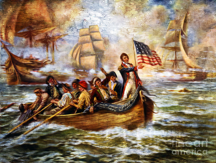 Battle of Lake Erie Painting by Carlos Diaz