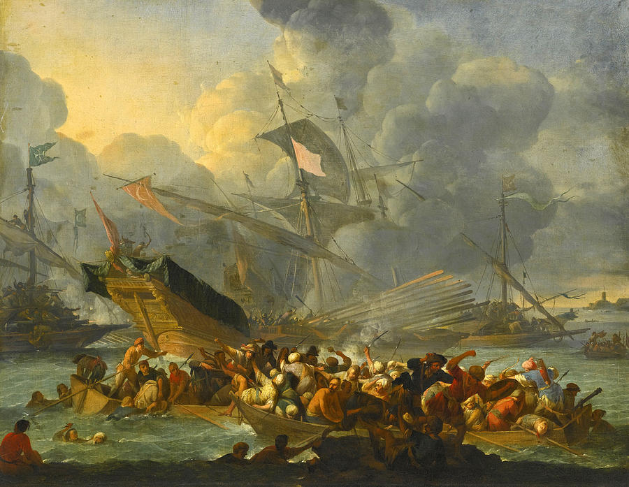 Battle of Lepanto Painting by Johannes Lingelbach