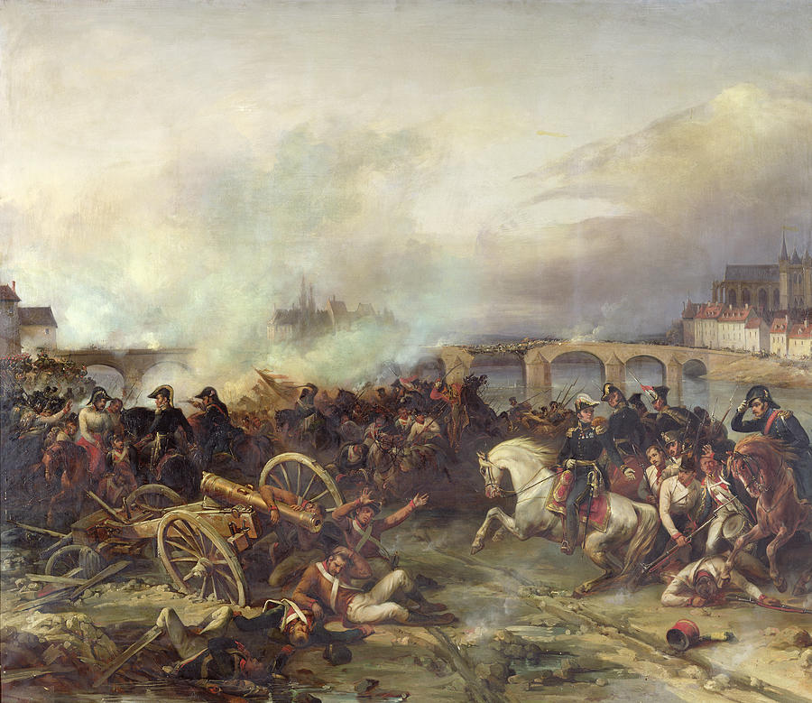 Jean Charles Langlois Painting - Battle of Montereau by Jean Charles Langlois