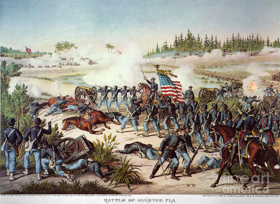Flag Photograph - Battle Of Olustee, 1864 by Granger