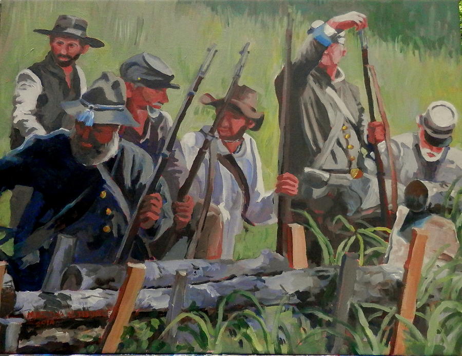 Battle of Sunshine Church Painting by Martha Tisdale