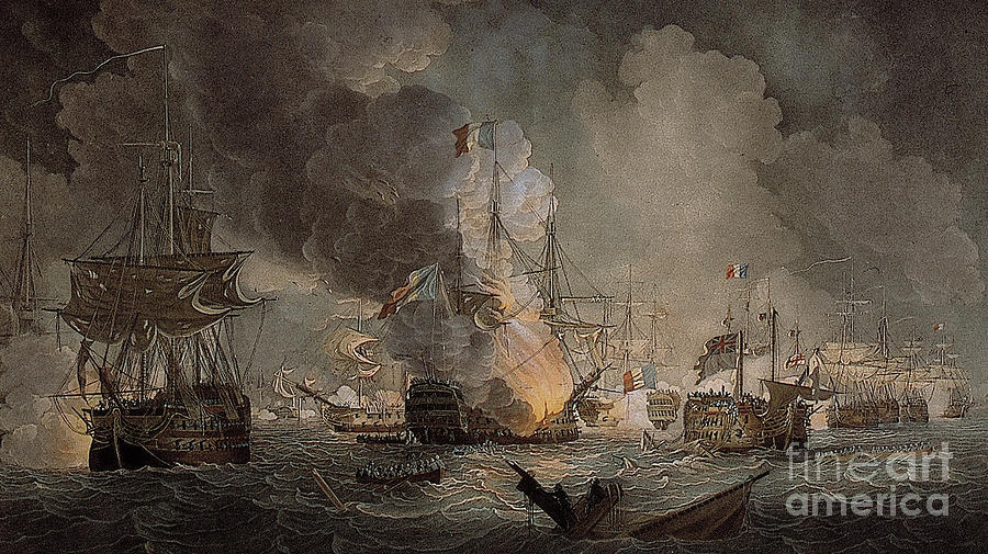 Battle of the Nile Painting by Thomas Luny - Fine Art America