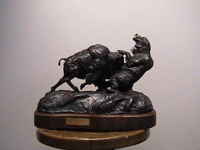 Buffalo Sculpture - Battle Of The Titans - Limited Edition 20 by Gordon Sage