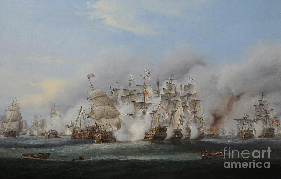 Battle of Trafalgar Painting by Thomas Luny