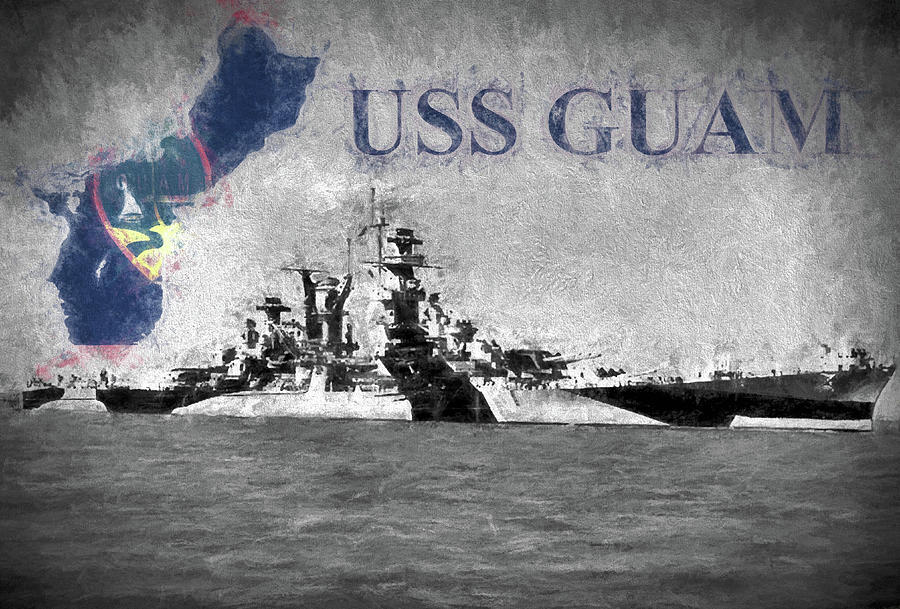 Battlecruiser USS Guam Digital Art by JC Findley