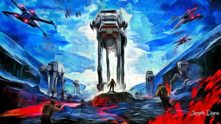 Star Wars 7 Digital Art - Battlefield - Da by Leonardo Digenio Star Wars 7 Digital Art - Battlefield - Da by Leonardo Digenio