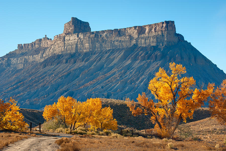 Battleship Butte In Book Cliffs Photograph by Jeff Clay