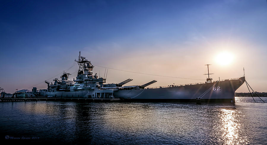 Sunset Photograph - Battleship New Jersey by Marvin Spates