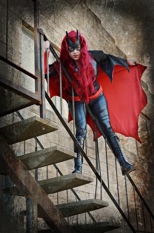 Batwoman Photograph - BatWoman Cosplay by Pamela Patch