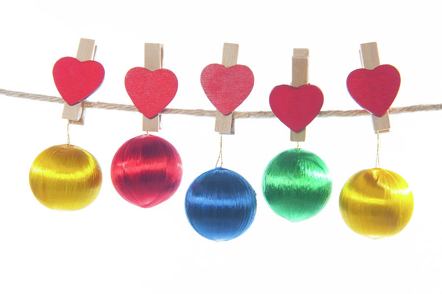 Baubles on a Line Photograph by Helen Jackson