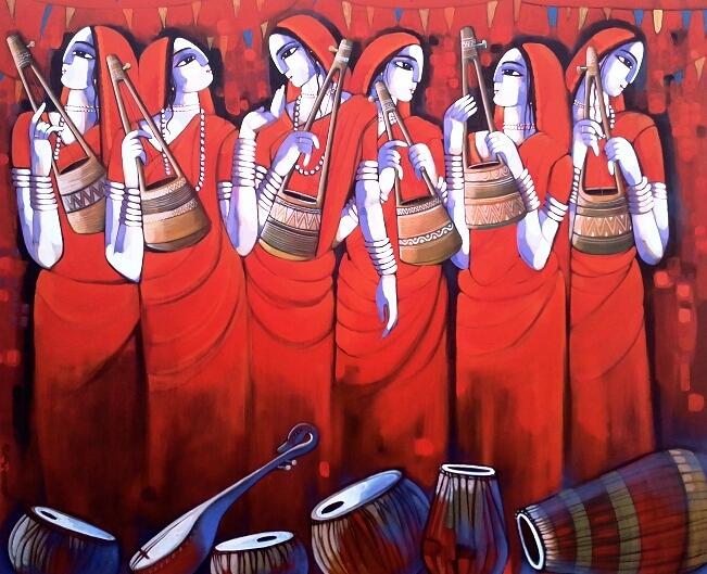 Baul Singers Painting by Shekar - Fine Art America