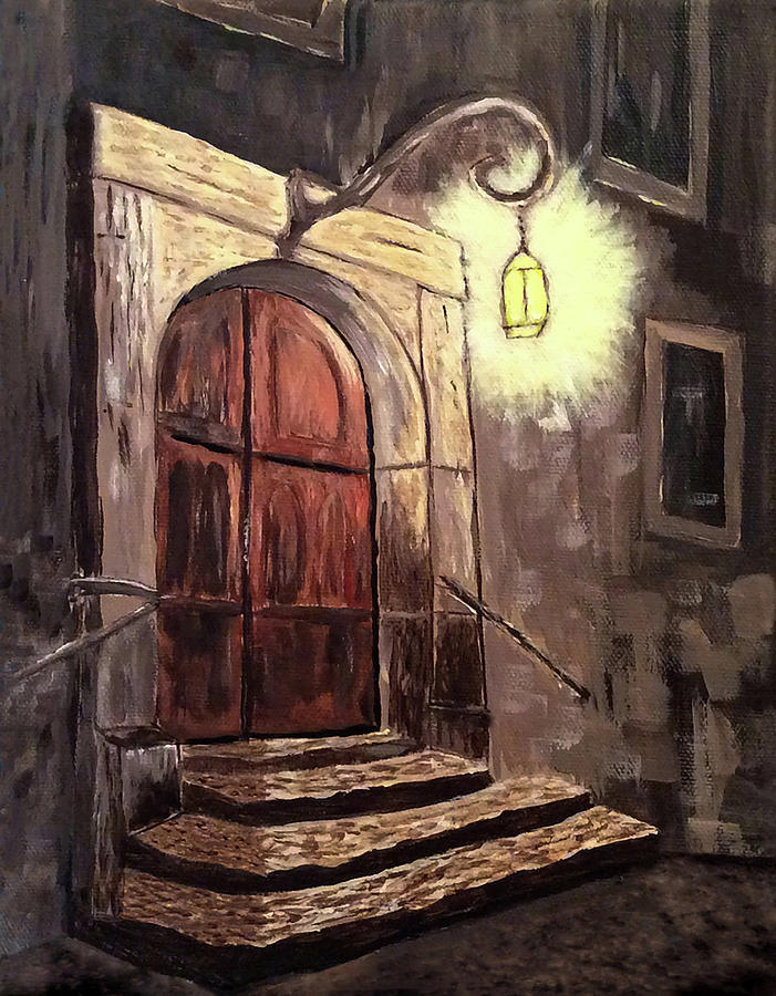 Bavarian Door Painting by Connie Spencer