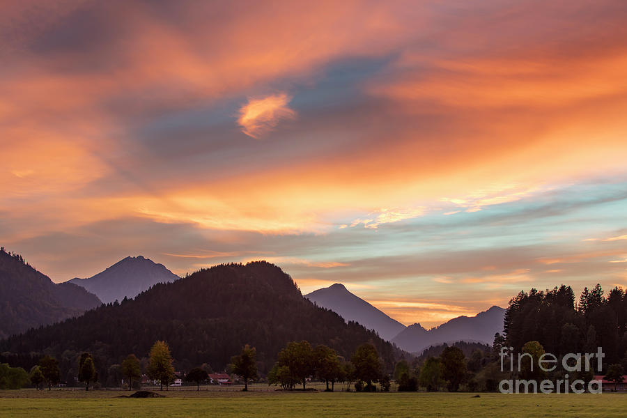 Bavarian Sunset Photograph by Brian Jannsen