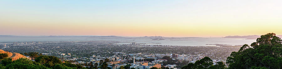 Bay Area Sunset Panorama 1 Photograph by Jason Chu