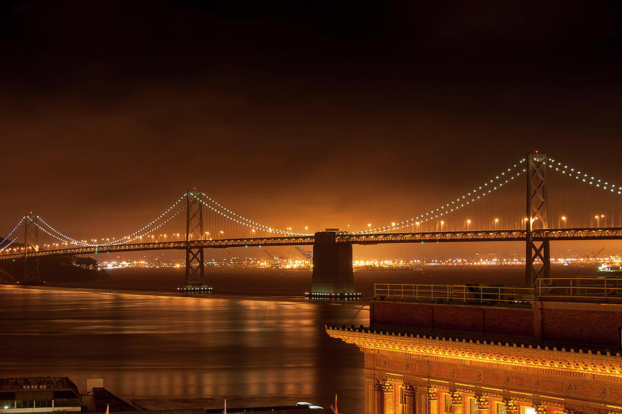 Bay Bridge at Night Photograph by Daniel Murphy