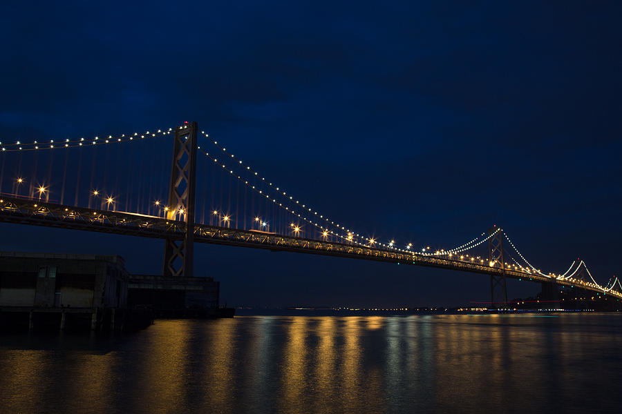 Bay Bridge at Night Photograph by John Daly