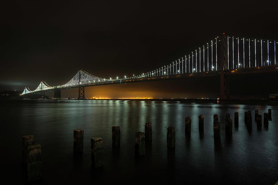 Bay Bridge at Night Photograph by Scott Cunningham