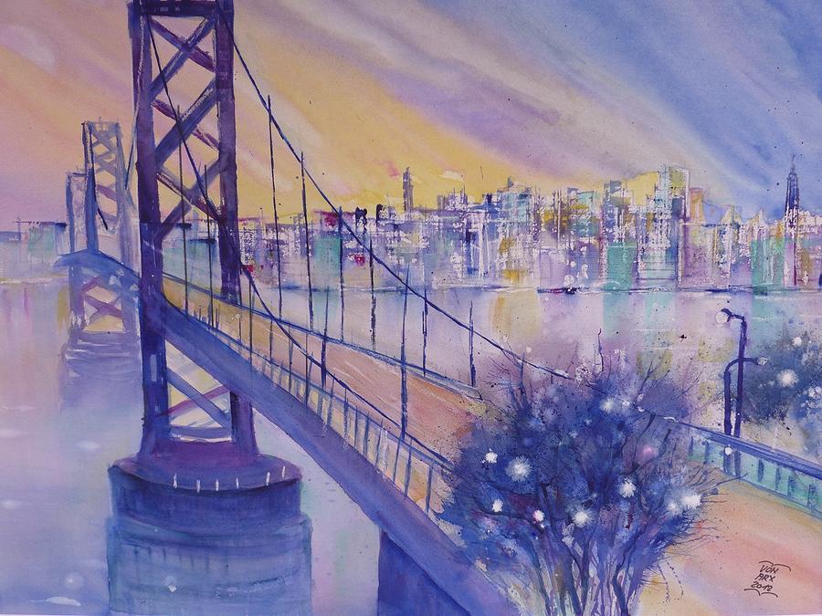 Bay Bridge San Francisco Painting by Sabina Von Arx